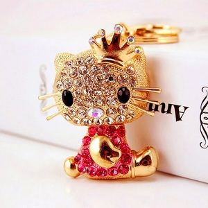 HelloKitty keychain made of SWAROVSKI CRYSTALS.NWT